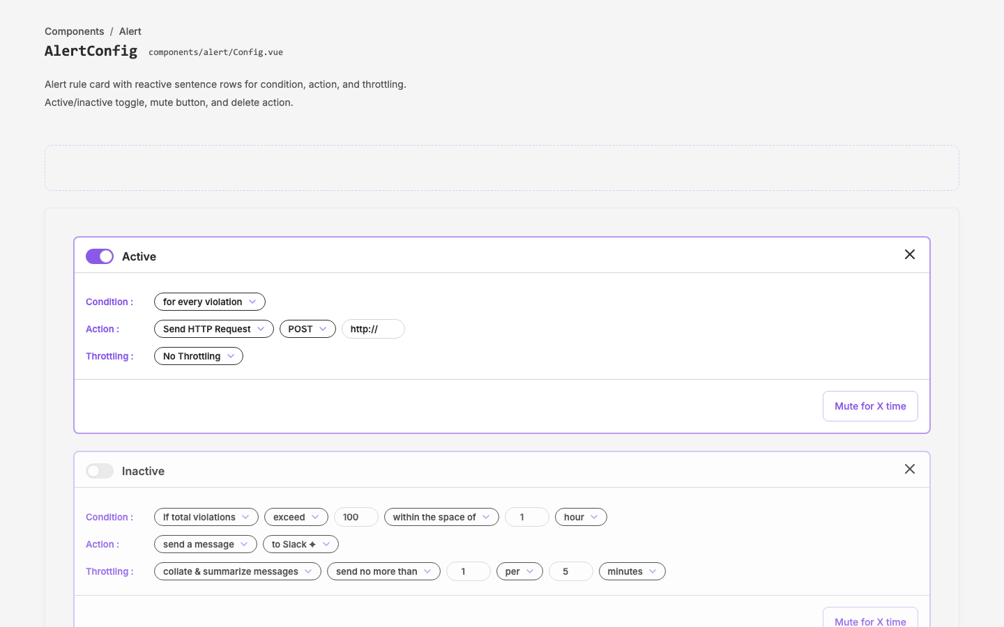 c20 — Alert Config Component