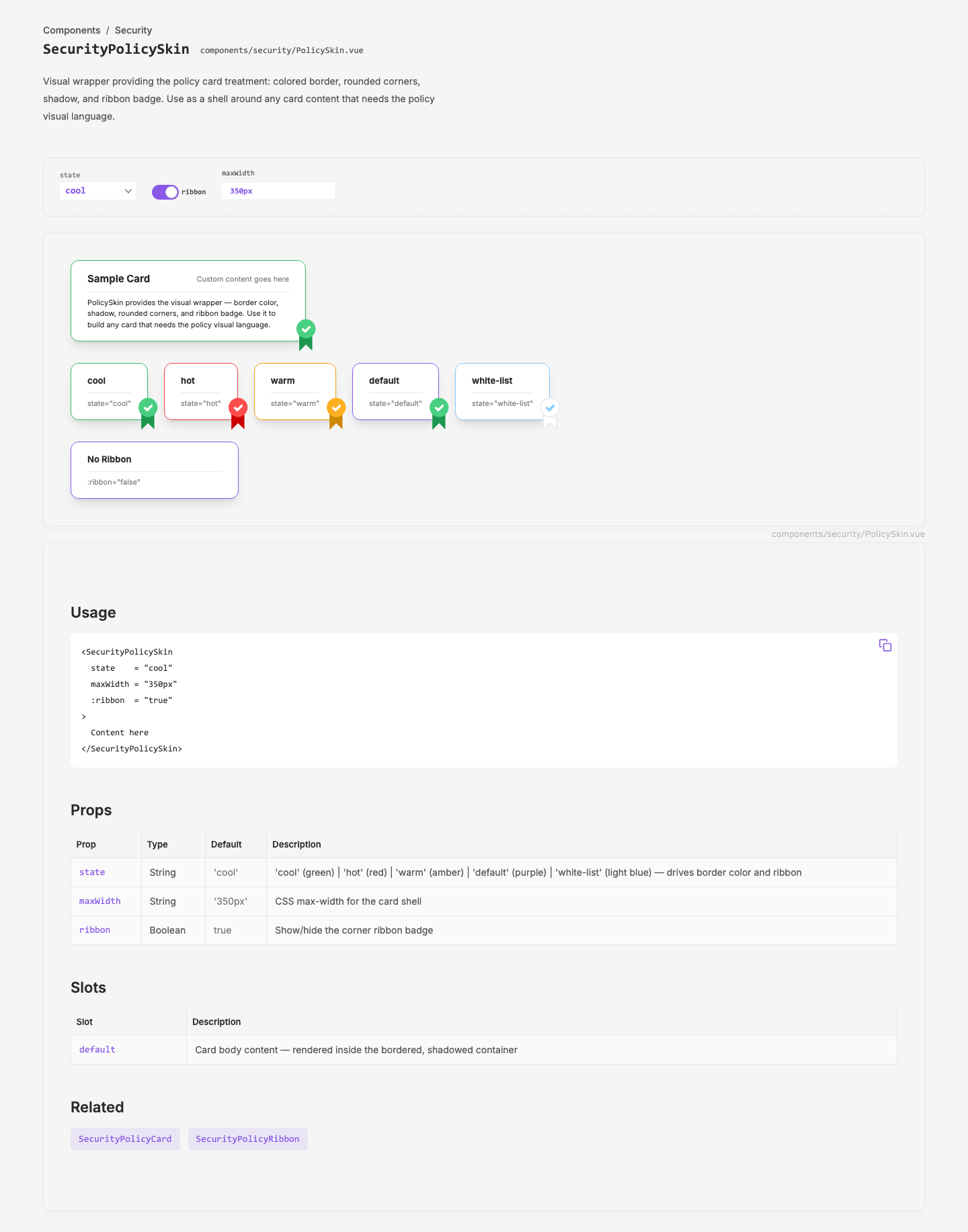 Policy Skin — full demo page